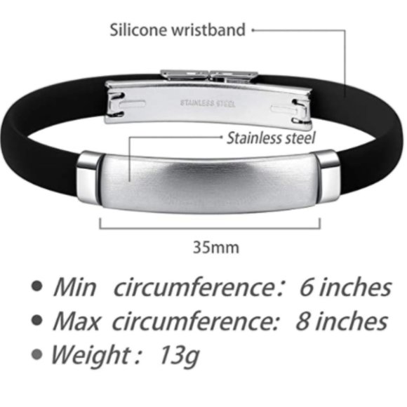 Bracelet for Epilepsy Stainless Steel Medical - Picture 2 of 6